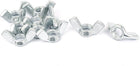 3/8 Inch Metric Female Thread Butterfly Wing Nuts Silver Tone 10 Pcs