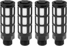 Plastic Pneumatic Muffler Exhaust Air Line Silencer 1/2 PT Black, 4pcs