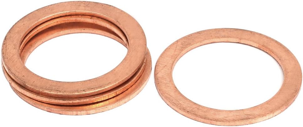 4pcs 30mmx40mmx1.5mm Copper Flat Ring Sealing Crush Washer Gasket