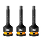 LinkMejor 3Pcs T40 Impact Torx Bit Sockets,Long Star Sockets,1/2" Drive