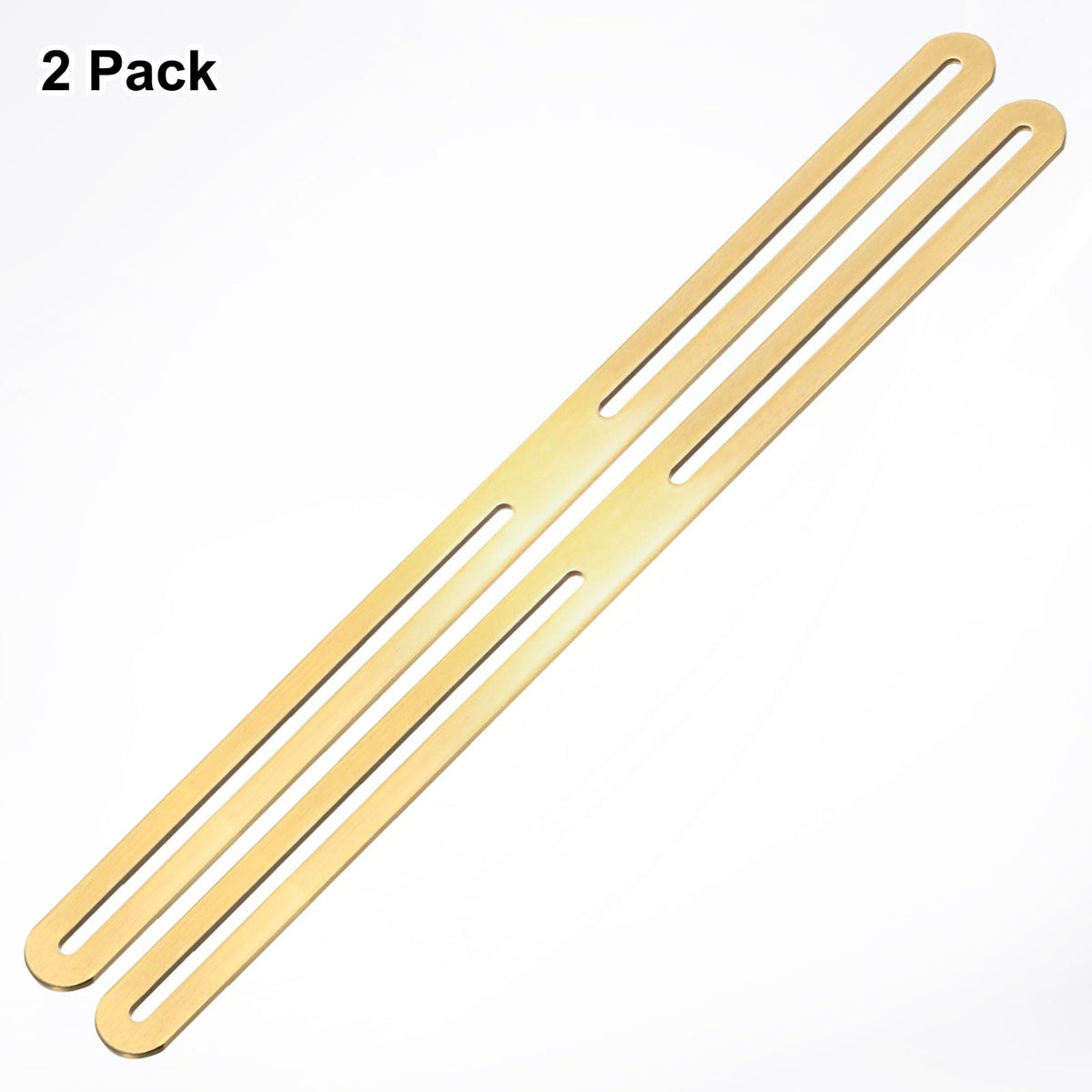 LinkMejor 2-Pack Vlak Reparatieplaat Ondersteuning 14.17x0.94in, Goud