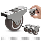Ruote a Rettile Fisse 2 Pollici Ruote per Mobili Rigidi Profilo Basso 4PCS