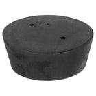 1 Pcs 2-Hole Rubber Stopper, Tapered Lab Seal Tube Stopper Plug for Test Tube Flasks Glass Containers Industry and Laboratories, 64x54x25mm Black