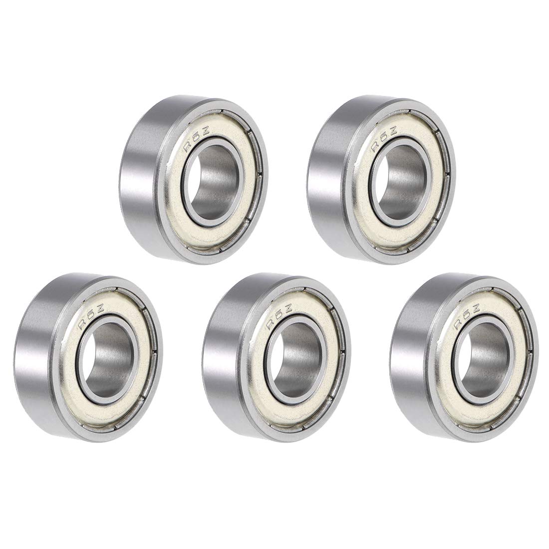 R6ZZ Deep Groove Ball Bearing 3/8"x7/8"x9/32" Double Shielded ABEC-5 Bearings 5-Pack