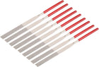 10pcs Flat Diamond Needles File 4mm x 160mm 150 Grit for Metal Glass Wood Stone Grinding Polishing Engraving