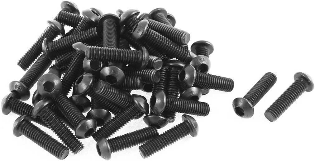 M6x22mm 10.9 Alloy Steel Button Head Hex Socket Cap Screw Bolt 50pcs