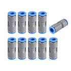 Straight Push Connectors 10mm Quick Release Pneumatic Connector Plastic Union Pipe Tube Fitting Grey 10Pcs