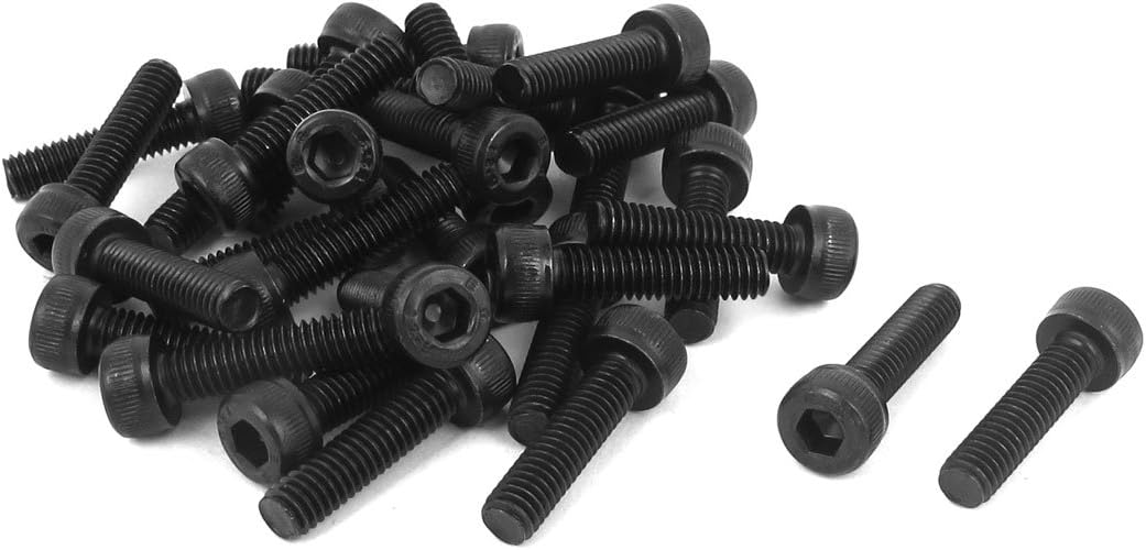 M4 x 16mm 12.9 Alloy Steel Hex Socket Head Cap Screws Bolt Black 30pcs