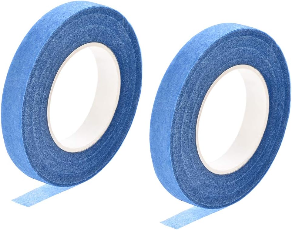 LinkMejor 2 Roll 1/2-inch Wide 30Yard Blue Floral Tape Flower Adhesives Floral Arrangement Kits