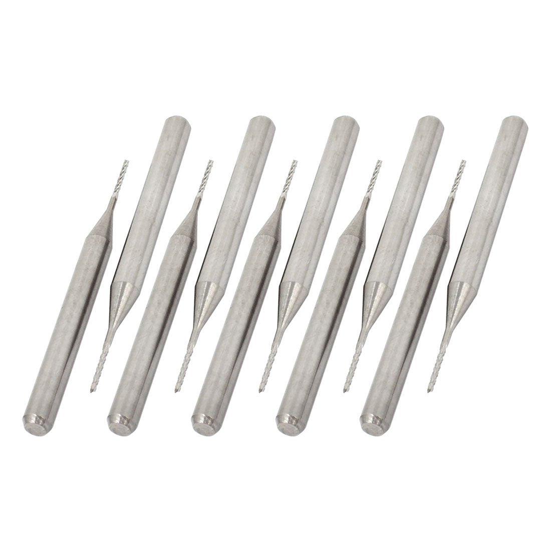 10Pcs Tungsten Carbide PCB End Mill 3.175mm Shank 0.7mm Cutting Dia