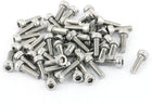 50Pcs M3 X 10mm Stainless Steel Hex Socket Round Head Machine Screws Bolts