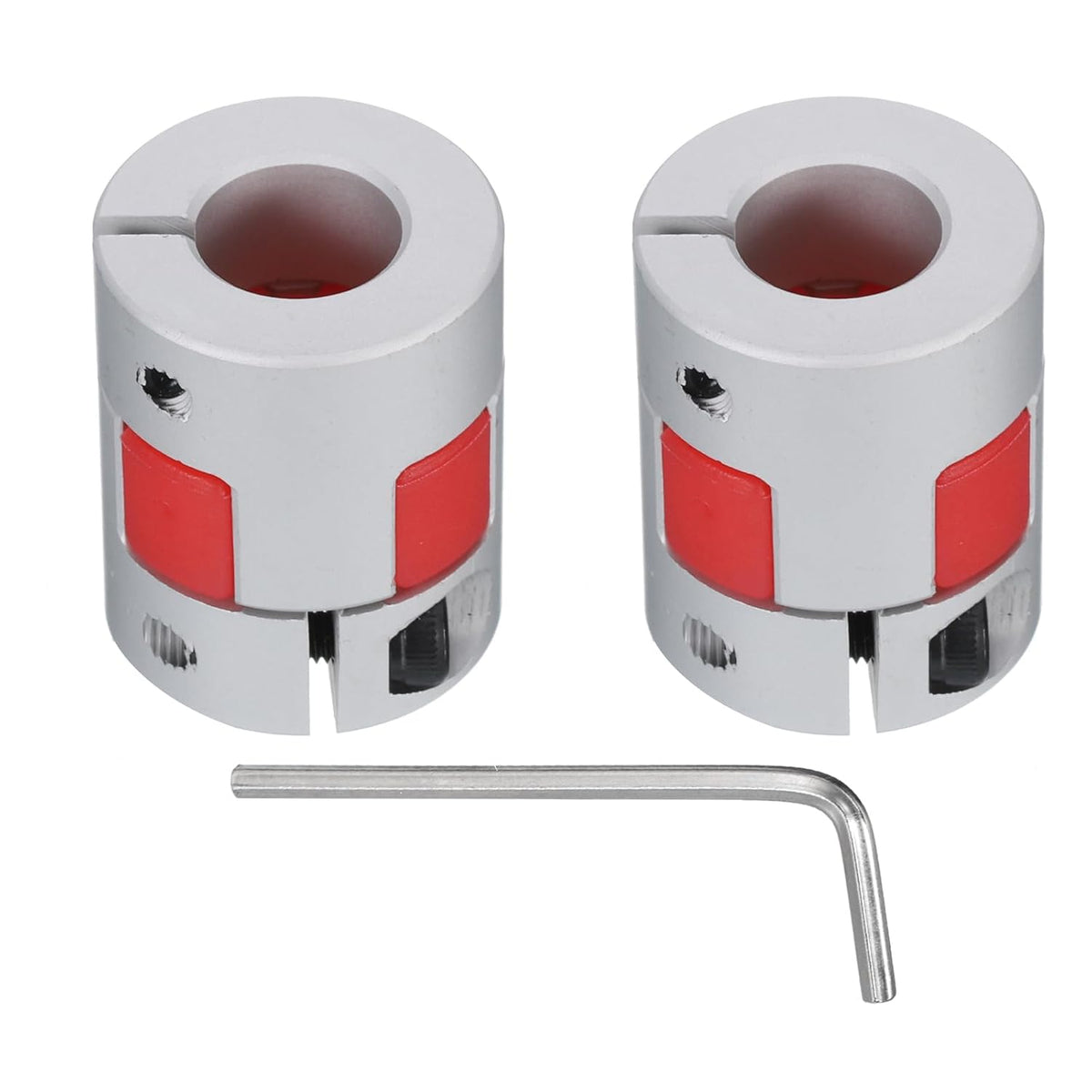 Aluminum Plum Shaft Coupling 10mm to 10mm Bore L25xD20 Flexible Coupler for 3D Printer CNC Machine and Servo Stepped Motor Pack of 2