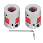Aluminum Plum Shaft Coupling 10mm to 10mm Bore L25xD20 Flexible Coupler for 3D Printer CNC Machine and Servo Stepped Motor Pack of 2