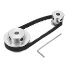 GT-2 Synchronous Wheel 20&48 Teeth 5mm Bore, Aluminum Alloy Timing Pulley Wheel with 1Pcs Length 200mm, Width 6mm Belt for 3D Printer, CNC Machine (20-48T-5B-6)