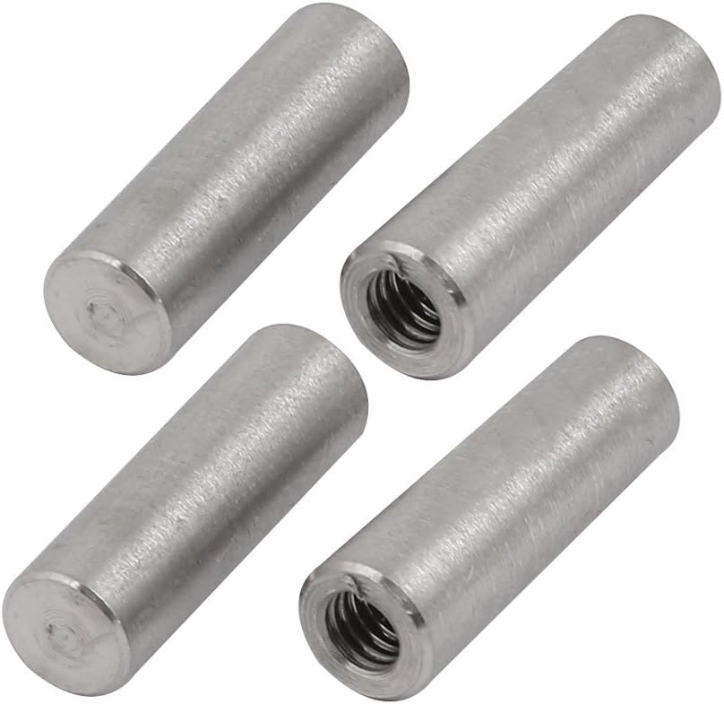 4 Pcs GB118 304 Stainless Steel 6mm Dia 20mm Length Taper Pin w Internal Thread