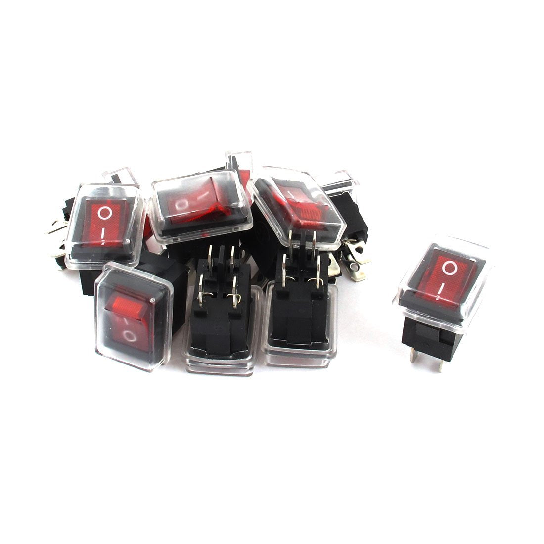 a15010700ux0190 DPST ON/Off 4 Pins Waterproof Rocker Switch, 10 Piece, AC 125V/10 Amp 250V/6 Amp
