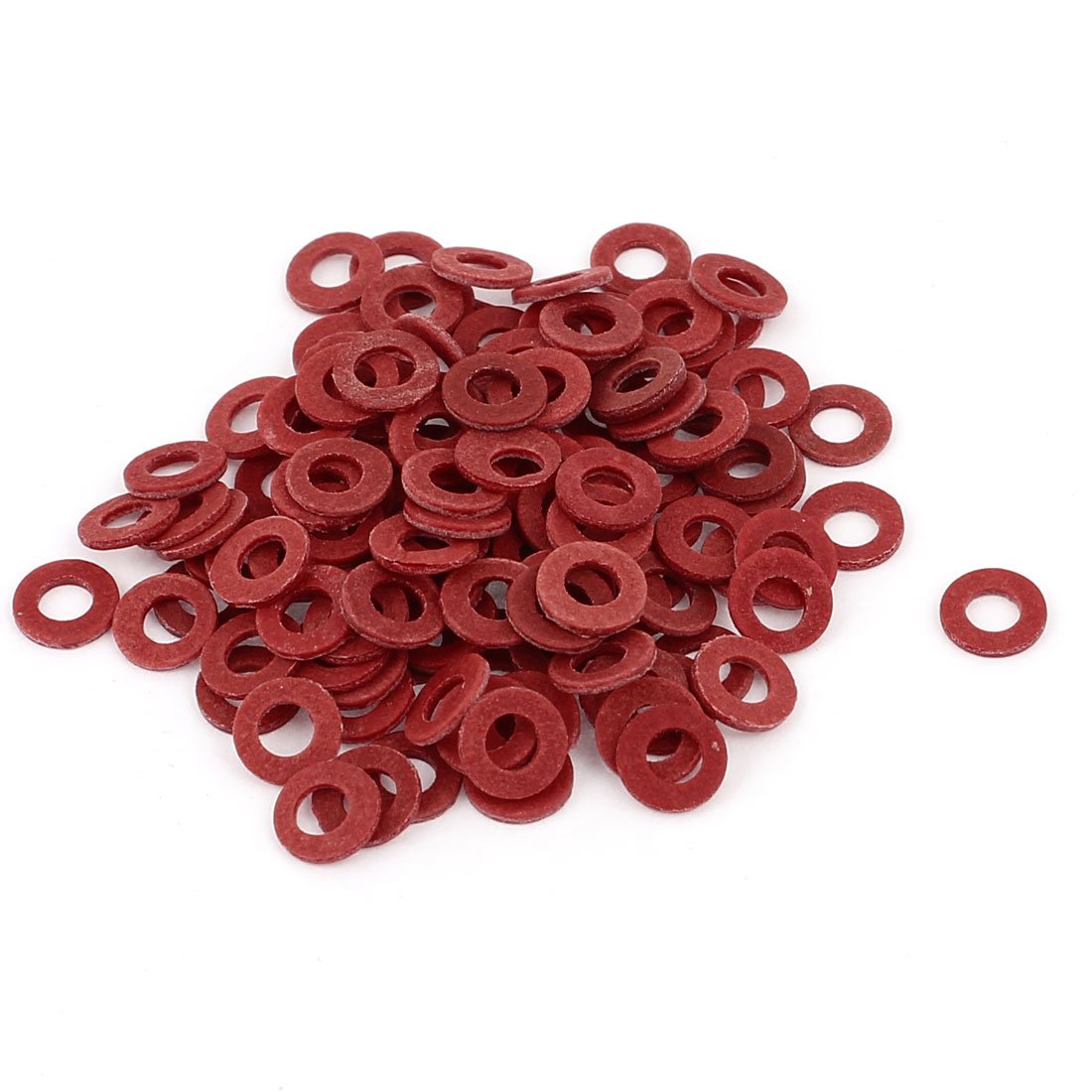 100Pcs 3 x 6 x 0.8mm Fiber Motherboard Insulating Washers Red