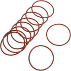 57mm External Dia 2.5mm Thickness Oil Seal O Rings Gaskets 10 Piece, Red