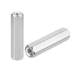 M6 x 1-Pitch 50mm Length Coupling Nuts, 4pcs 304 Stainless Steel Metric Hex Rod Coupling Nuts