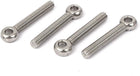 M6 x 35mm Thread Stainless Steel Eyebolts Industrial Eye Bolts Screws 4PCS