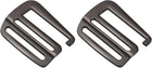 Metal G Hooks Webbing Buckles, 2Pcs 1.5" 38mm G-Hook Wave Buckle Adjuster Slide Buckle for Backpack Strap Webbing, Dark Grey