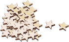 LinkMejor Wooden Star Shaped DIY Craft Christmas Tree Decor Accessories Ornaments 10 x 10mm 100pcs Beige