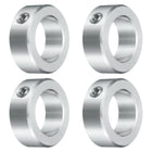 4pcs Set Screw Collars 1-1/8" Bore, Aluminum Shaft Collars, 1-3/4" OD and 5/8" Thickness, Set Screw Clamp Collar, Stop Collar for Linear Rod Shaft Guide