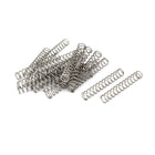 Compression Spring,304 Stainless Steel,8mm OD,0.8mm Wire Size,50mm Free Length,Silver Tone,20Pcs