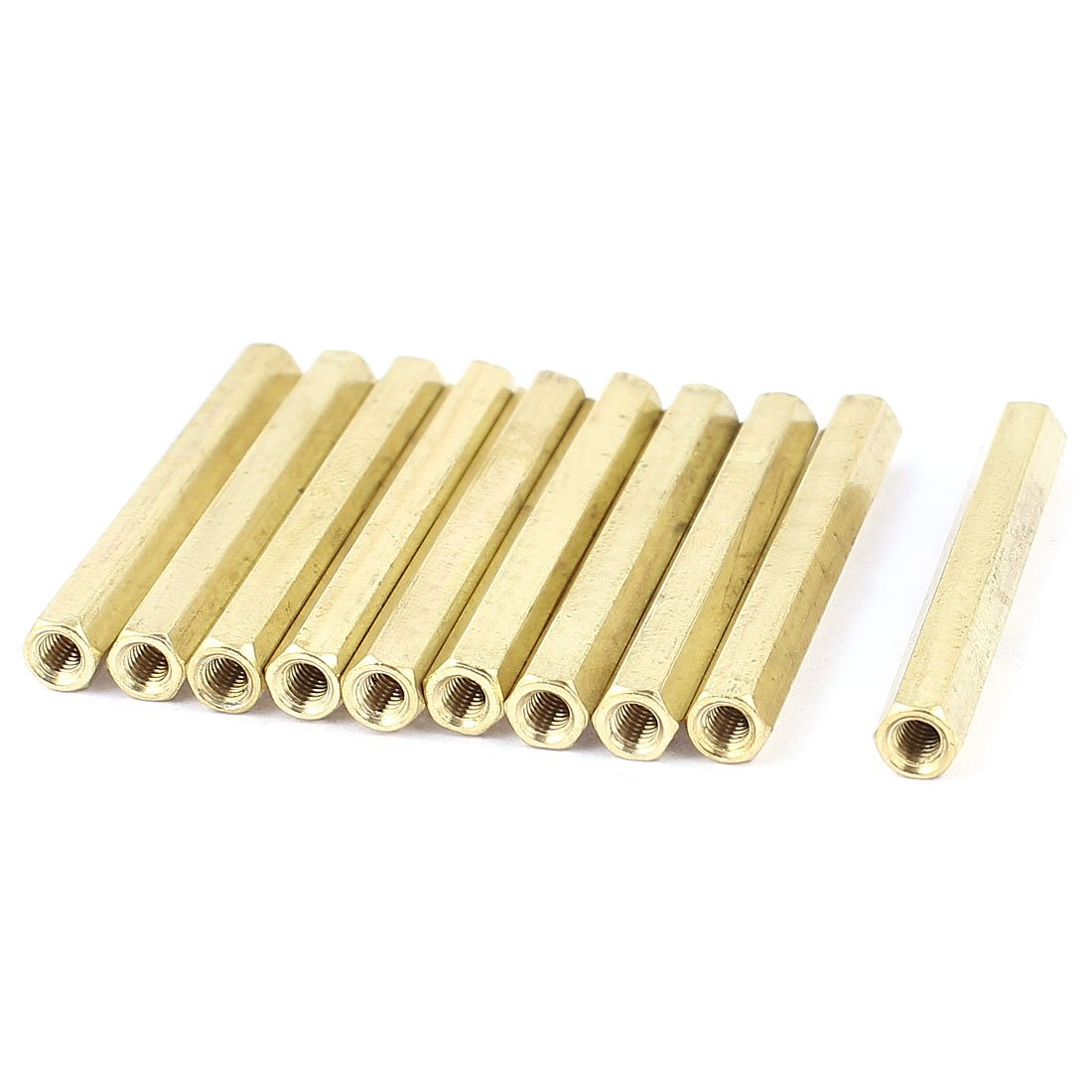 M3 X 40mm Female/Female Thread Common Brass Hex Standoff Spacer 10pcs