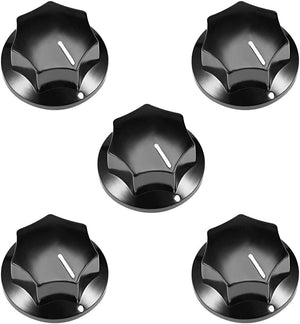 5Pcs 33x17mm Plastic Potencjometr Przestawny Przycisk Czarny, dla Średnicy Waleczka 6mm, Przycisk Głośności Gitary.