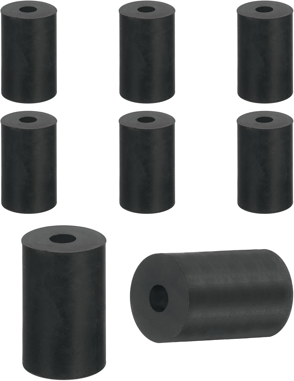 8Pcs Thick Rubber Spacer, 1 Inch OD x 3/8 Inch ID x 1-9/16 Inch Thickness Round Rubber Bushings Anti Vibration Flat Spacer Washers for Home Industrial Machinery