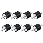 M6x18mm Rubber Mounts, 8pcs Anti Vibration Isolator Studs Shock Absorber Male for Air Compressors, Garage Motor, Diesel Engines, 25x20mm