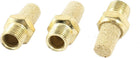 Brass Noise Reducing Pneumatic Muffler Silencer 1/8PT Male Thread 3Pcs