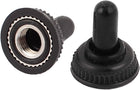 Mini M6 Thread Toggle Switch Waterproof Rubber Cover Cap Black 2pcs