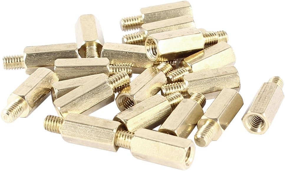 20 Pcs PC PCB Motherboard Brass Standoff Hexagonal Spacer M3 10+4mm