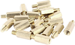 20 Pcs PC PCB Motherboard Brass Standoff Hexagonal Spacer M3 10+4mm