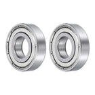 16001-2Z Deep Groove Ball Bearings, ID 12mm x OD 28mm x Width 7mm Metal Shielded Cover Thin Wall Bearings, High Speed Sealed Bearing Chrome Steel (2 PCS)