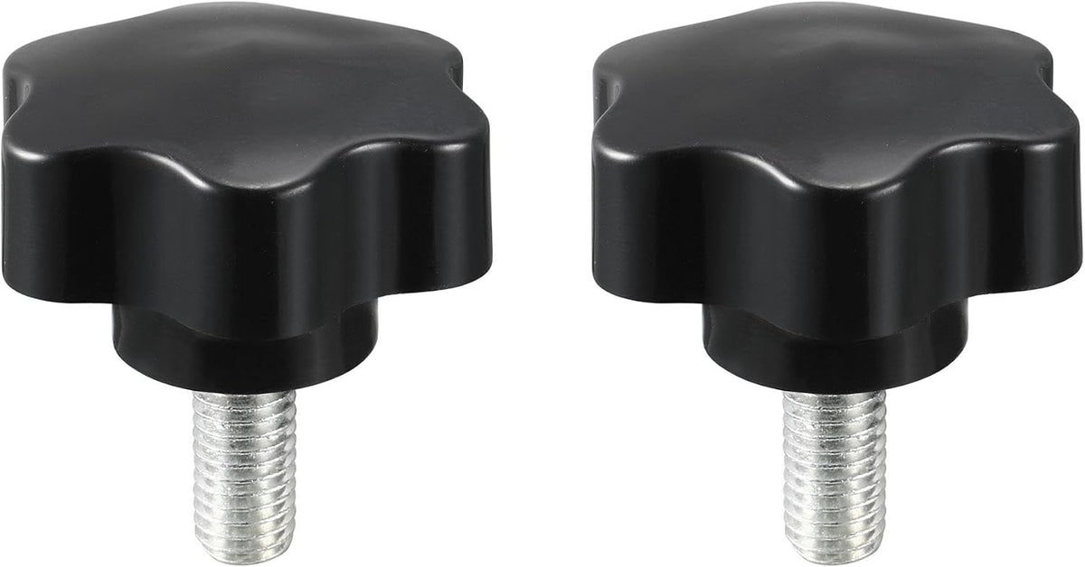 Clamping Screw Knob, 48mm Dia Plum Hex Shaped Grips Star Knob M10 x 20mm Male Thread, 2pcs