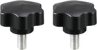 Clamping Screw Knob, 48mm Dia Plum Hex Shaped Grips Star Knob M10 x 20mm Male Thread, 2pcs