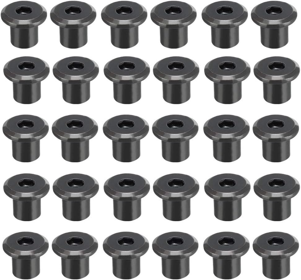 M8x10mm Hex Socket Head Insert Nut Screw Post Sleeve Nut for Furniture 30pcs