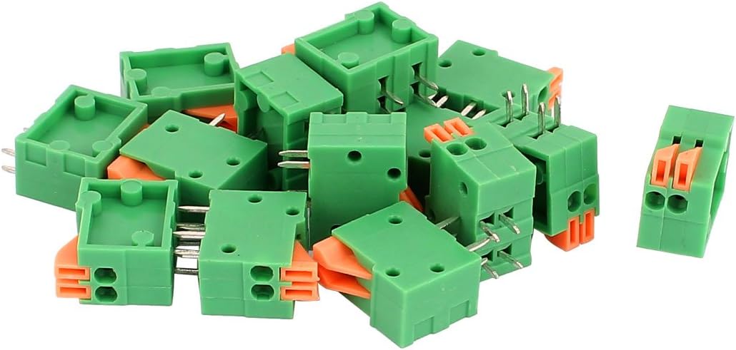 15Pcs PCB Panel Mount 2 Way 4P Terminal Block Connector 2.54mm Pitch