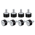 Rubber Mounts 8pcs M4 Male/Female Vibration Isolator Shock Absorber, for Garage Motor Air Compressor Car Boat Bobbins, D15mmxH8mm