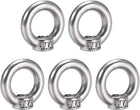 Lifting Eye Nut M4 Female Thread 304 Stainless Steel Round Shape for Rope Fitting Pack of 5