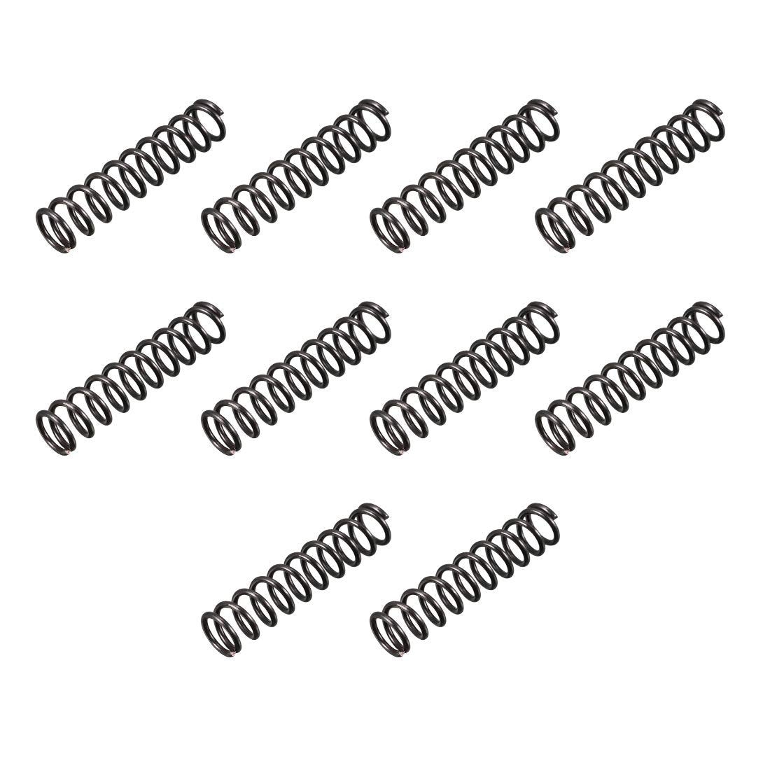 Compression Spring - 1.2mm Wire Dia, 9mm OD, 40mm Free Length Spring Steel Extension Spring,Black,10Pcs