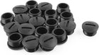 20pcs PG11 Black Nylon Round Blanking Cap End Threaded M18 x 8mm