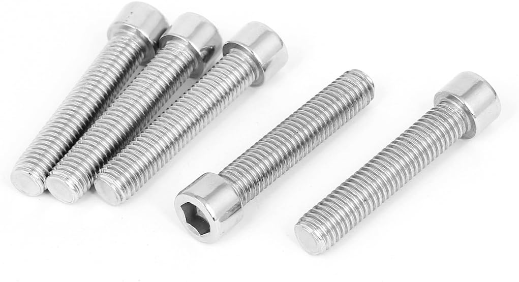 M10x50mm Stainless Steel Hex Socket Head Cap Screws Bolts DIN 912 5pcs