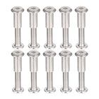 Screw Post Fit for 5/16"(8mm) Hole Dia, Male M6x30mm Belt Buckle Binding Bolts Leather Fastener Carbon Steel 10 Sets