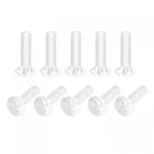 M4 x 16mm Plastic Phillips Machine Screws, PC Flat Head Machine Bolts Transparent 10pcs