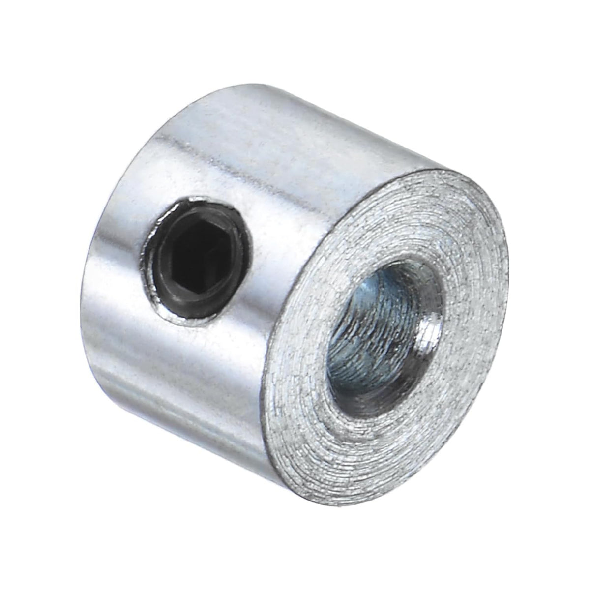 Set Screw Collars 1/8" Bore Carbon Steel Shaft Collars, 3/8" OD, 1/4" Width Axle Collar Clamp for Linear Rod Shaft Guide
