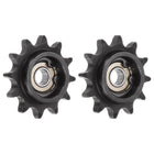 2pcs DIN(ISO) 06B Roller Chain Idler Sprocket 7mm Bore, 3/8" Pitch, Hardened 12 Tooth Tensioner Sprocket, Insert Single Bearing
